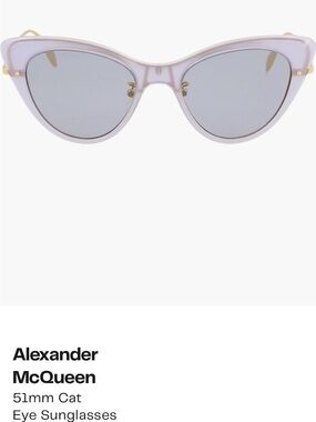 Alexander McQueen Lavender Cat Eye Sunglasses